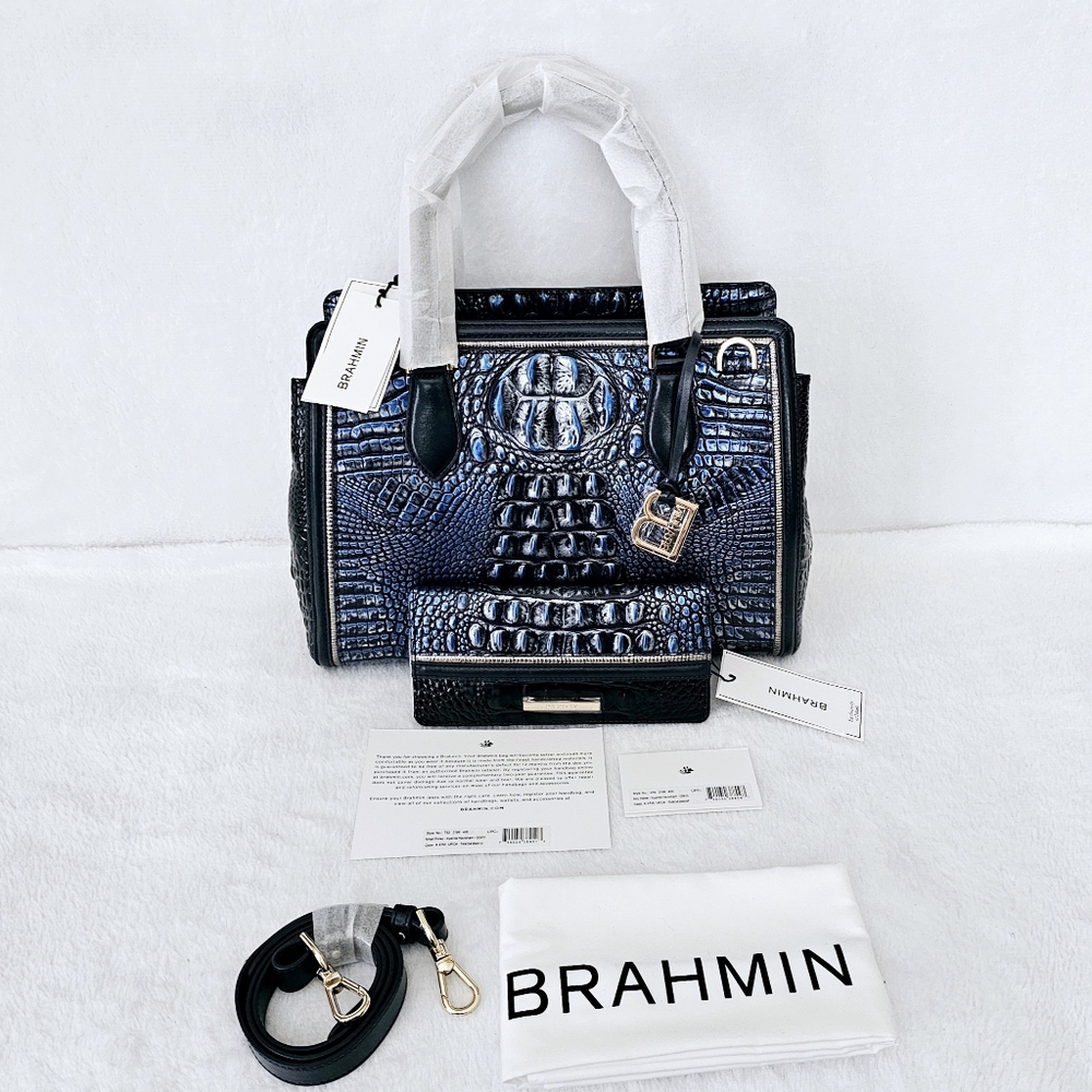 NWT Brahmin KYANITE HAVISHAM Small Finley w/Ady Wallet
